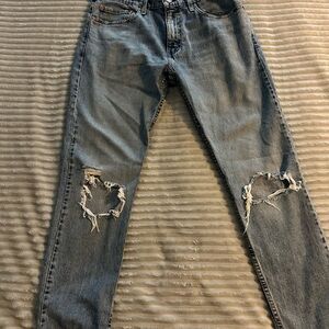 Levi's Light Blue Distressed Skinny Jeans